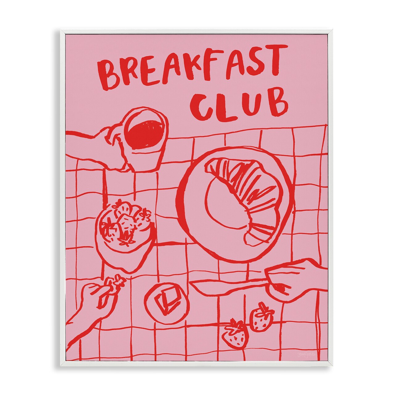 Stupell Industries Breakfast Club Doodles Framed Giclee, design by Jenaya Jackson